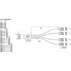 InLine Cavo Mini SAS, SFF-8087 a 4x SATA, 0,50m, configurazione 1:1, OCR
