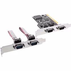 InLine Scheda seriale, 32-bit PCI Bus, 4x Sud-D 9pin maschio, Moschip MCS9865, PCI, MCS9865, 0,1152 Gbit/s, 115,2 Mbit/s, Cab ...