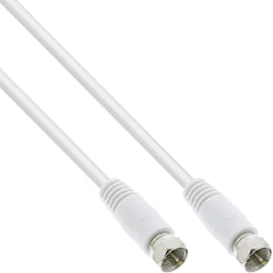 InLine Cavo antenna SAT, spinotti F, fattore di schermatura >75dB, bianco, 2m