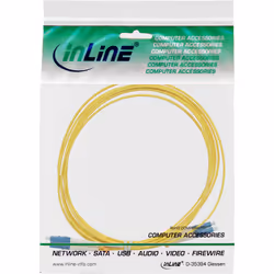 InLine Cavo Duplex, LC/LC 9/125µm, Fibra Ottica OS2, 10m