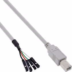 InLine Cavo USB 2.0 interno 4x 1pin femmina / B maschio, adattatore, 0,40m, 0,4 m, USB B, Maschio/Femmina, 0,48 Gbit/s, Beige