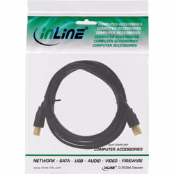 InLine Cavo USB 2.0 A maschio / B maschio, nero, 3m
