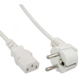 InLine 4043718143771 cavo di alimentazione Bianco 3 m CEE7/7 IEC C13