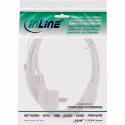 InLine 4043718143771 cavo di alimentazione Bianco 3 m CEE7/7 IEC C13