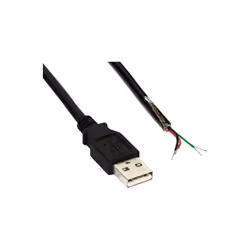 InLine Cavo USB 2.0 da A a estremità aperta, bulk, nero, 2m, 2 m, Nero