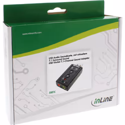 InLine USB Soundcard, 7.1 Surround Sound virtuale, scheda audio esterna