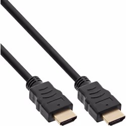 InLine Cavo HDMI High Speed con Ethernet, 1m, dorato, 1 m, HDMI tipo A (Standard), HDMI tipo A (Standard), Nero