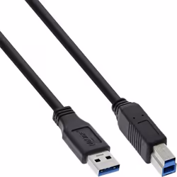 InLine 4043718153688, 1,5 m, USB A, USB B, USB 3.2 Gen 1 (3.1 Gen 1), 5 Gbit/s, Nero