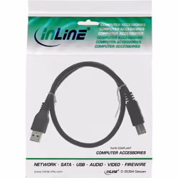 InLine 4043718153688 cavo USB USB 3.2 Gen 1 (3.1 Gen 1) 1,5 m USB A USB B Nero