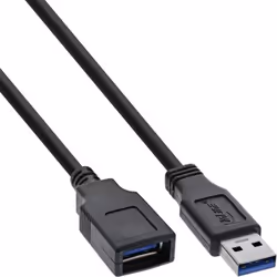 InLine 35605, 0,5 m, USB A, USB B, USB 3.2 Gen 1 (3.1 Gen 1), 5 Gbit/s, Nero