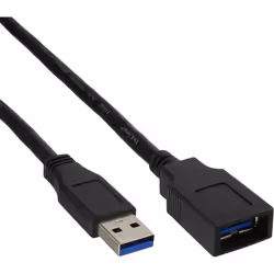 InLine 4043718153732, 2,5 m, USB A, USB A, USB 3.2 Gen 1 (3.1 Gen 1), Nero