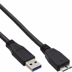 InLine 35405, 0,5 m, USB A, Micro-USB B, USB 3.2 Gen 1 (3.1 Gen 1), 5 Gbit/s, Nero