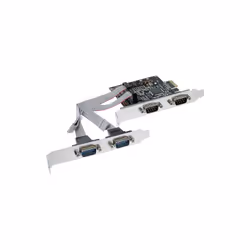 InLine Scheda seriale PCIe, 4x Sud-D 9pin maschio, Moschip MCS9904CV-AA, PCIe, Moschip MCS9904CV-AA, 2500 Mbit/s, Cablato, Mi ...