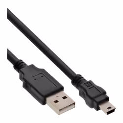 InLine Cavo USB 2.0 Mini, Am/ Bm(5pol.), Sony, Casio, Palm, Canon, HP, 0,5m, 0,5 m, USB A, Mini-USB B, USB 2.0, Maschio/Masch ...