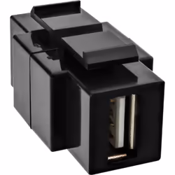 InLine Inserto Snap-In USB 2.0 Type A/B femmina/femmina, nero, USB 2.0 A female, USB2.0 B, Nero