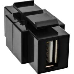 InLine Inserto Snap-In USB 2.0 Type A/B femmina/femmina, nero