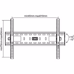 InLine Staffa da parete per TFT / LCD / LED / plasma 32-70, max.75kg