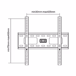 InLine Staffa da parete per TFT / LCD / LED / plasma, (32-55"), max. 75 kg