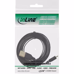 InLine Cavo USB 2.0 Micro, A maschio / Micro B maschio, Piatto, dorato, 3m - Vista aggiuntiva 4