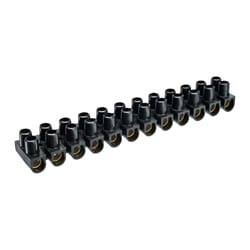 InLine Morsetti a stecca 12poli sez. cavo 6mm², nero, 10pz