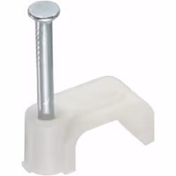 InLine Graffe fermacavo con chiodo per cavo piatto, 8mm, bianca, 100pz, 100 pz