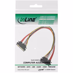 InLine Estensione di alimentazione interna SATA 6Gb/s+alim., M-F, 0,30m