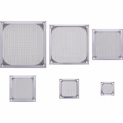 InLine Griglia ventola con filtro in alluminio, 140x140mm, Alluminio, Argento, 140 mm, 140 mm