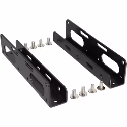 InLine Guide di montaggio per HDD/SSD da 2,5" a 3,5", telaio e viti, nero, Metallo, Nero