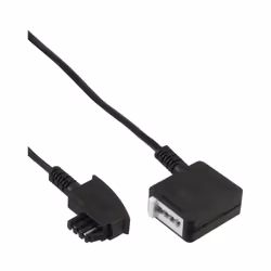 InLine Cavo prolunga telefonico TAE-F maschio a TAE-F femmina, 10m, 10 m, Nero, Maschio, Femmina