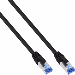 InLine Cavo patch Lan, S/FTP(PiMf), Cat.6a, 500MHz, CU, halogenf., nero, 5m, 5 m, Cat6a, S/FTP (S-STP), RJ-45, RJ-45, Nero