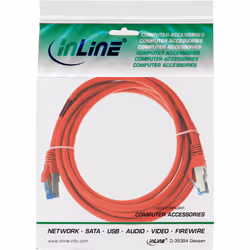 InLine Cavo patch Lan, S/FTP(PiMf), Cat.6a, 500MHz, CU, halogenf., rosso, 1,5m - Vista aggiuntiva 4