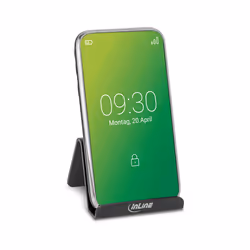 InLine Supporto Smartphone scrivania o tavolo, 60x60x45mm, nero