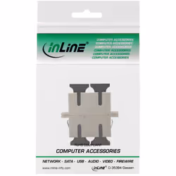 InLine Adattatore LWL FO, SC/SC duplex, multimodale, ceramica, da pannello