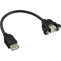 InLine Cavo USB 2.0 pannello B femmina / A femmina, 0,2m