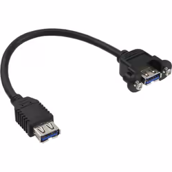 InLine 4043718198139, 0,2 m, USB A, USB A, USB 3.2 Gen 1 (3.1 Gen 1), Nero