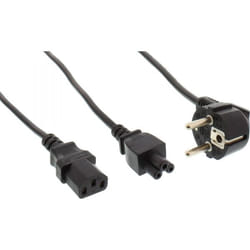 InLine 16653D Nero 2 m CEE7/7 Accoppiatore C13
