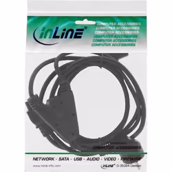 InLine 16653D Nero 2 m CEE7/7 Accoppiatore C13