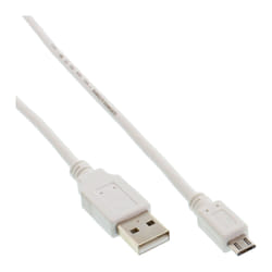 InLine Cavo USB 2.0 Micro, A maschio / Micro B maschio, bianco, 1m