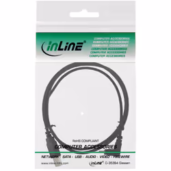 InLine Cavo USB 2.0 Mini, Am/ Mini Bm(5pol.), Angolato v/ Basso, nero, 2m