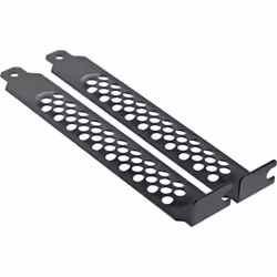 InLine Staffa per slot PCI perforata, nero, confezione da 2, PCI bracket, Nero, 2 pz
