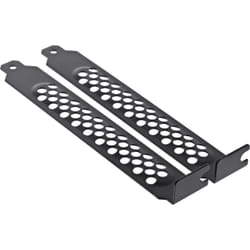 InLine Staffa per slot PCI perforata, nero, confezione da 2