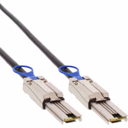 InLine Cavo Mini SAS, SFF-8088 a SFF-8088 1m, 1 m, Mini SAS SFF-8088 male, SFF-8088, Maschio/Maschio, Nero