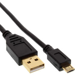 InLine Cavo USB 2.0 Micro, A maschio / Micro B maschio, dorato, nero, 3m
