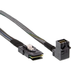 InLine Cavo Mini SAS, SFF-8643 a SFF-8087 + Sideband, 0,5m, connettore 90°