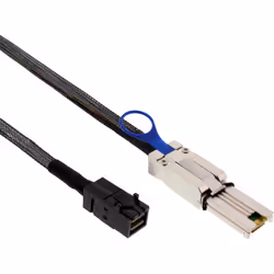 InLine Cavo Mini SAS, SFF-8643 a SFF-8088, 1m, 1 m, SFF-8088, SFF-8088, Maschio/Maschio, Nero