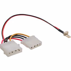 InLine Cavo alimentaz. ventole da 4pin 5,25” M-F, 1x 2pin Fan M, 0,15m, 100pz., 0,15 m, Molex (3-pin), Molex (4-pin), Dritto, ...
