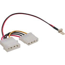 InLine Cavo alimentaz. ventole da 4pin 5,25” M-F, 1x 2pin Fan M, 0,15m, 100pz.
