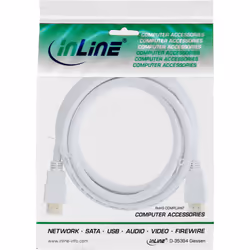 InLine Cavo HDMI 2.0, High Speed, Ethernet, 4K2K, 4K3D, Premium, 5m, bianco