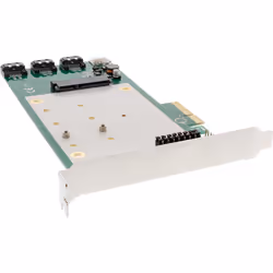InLine Controller SATA 6Gb/s, 2 Canali, x4 PCIe 2.0, RAID 0,1,10,JBOD, 2x M.2, PCIe, SATA, PCI 2.0, 6 Gbit/s, 10 Gbit/s, 0, 1 ...
