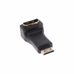 InLine Adattatore HDMI Typ A Femmina a Mini HDMI Tipo C Maschio, angolato 90°, HDMI A female, HDMI C, Nero